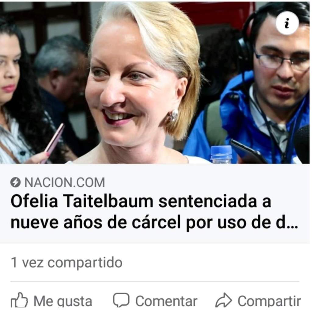 ¿Recuerda usted que hace un tiempo está señora fue sentenciada a 9 años de&nbsp;prisión?