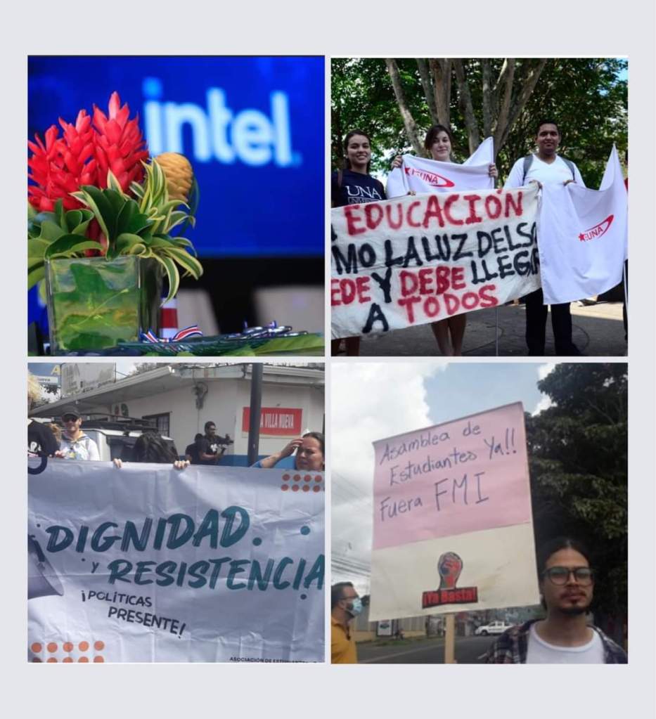 CHANCLETUDOS ESTUDIANTES DE LA UCR PROTESTAN FRENTE A CASA&nbsp;PRESIDENCIAL